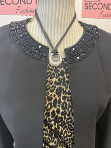 Beaded Collar Shorter Jacket (Size 12P)