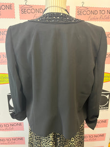 Beaded Collar Shorter Jacket (Size 12P)