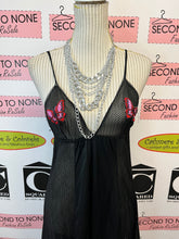 Load image into Gallery viewer, Black Satin Slip Dress (Size S/M)
