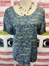Cargar imagen en el visor de la galería, 100% Linen Jungle Tiger Print Top (Size 12/UK 16)
