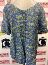 Cargar imagen en el visor de la galería, 100% Linen Jungle Tiger Print Top (Size 12/UK 16)
