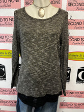 Load image into Gallery viewer, Bronze Metallic Split Back Lace Top (Size L)
