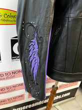 Load image into Gallery viewer, SanMarc NWT Leather Black &amp; Purple Motorcycle Jacket (Size 4XL)
