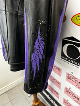 Load image into Gallery viewer, SanMarc NWT Leather Black &amp; Purple Motorcycle Jacket (Size 4XL)
