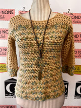 Cargar imagen en el visor de la galería, Hand-Crochet Cropped Sweater (Size S/M)
