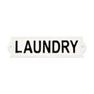 "Laundry" Cast Iron Plaque