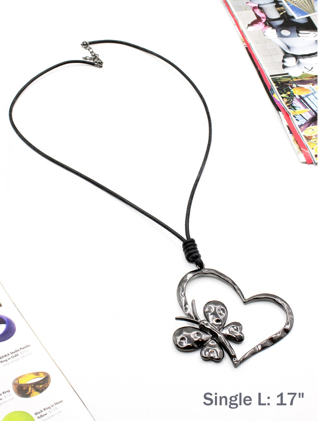 Butterfly Heart Necklace (Only 1 Left!)
