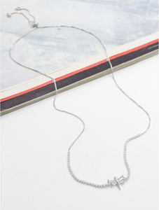 Rhinestone Necklace with Dragonfly (2 Colors)
