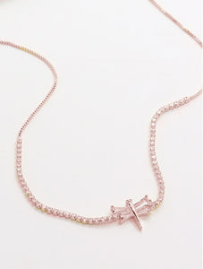 Rhinestone Necklace with Dragonfly (2 Colors)