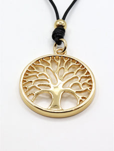 Gold Tree Rope Necklace