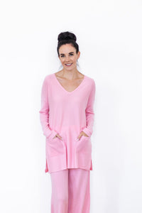 Baby Pink Drawstring Pull-On Pant