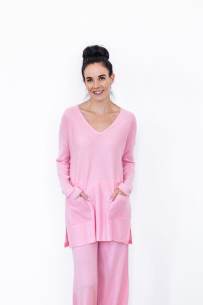Baby Pink Drawstring Pull-On Pant