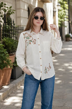Load image into Gallery viewer, Embroidered Western-Style 100% Cotton Button-Up Shirt

