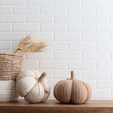 Load image into Gallery viewer, Knitted Natural Soft Pillowy Pumpkin
