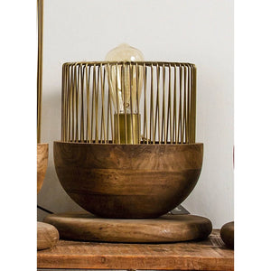 Wooden Caged Table Lamp (Only 1 Left!)