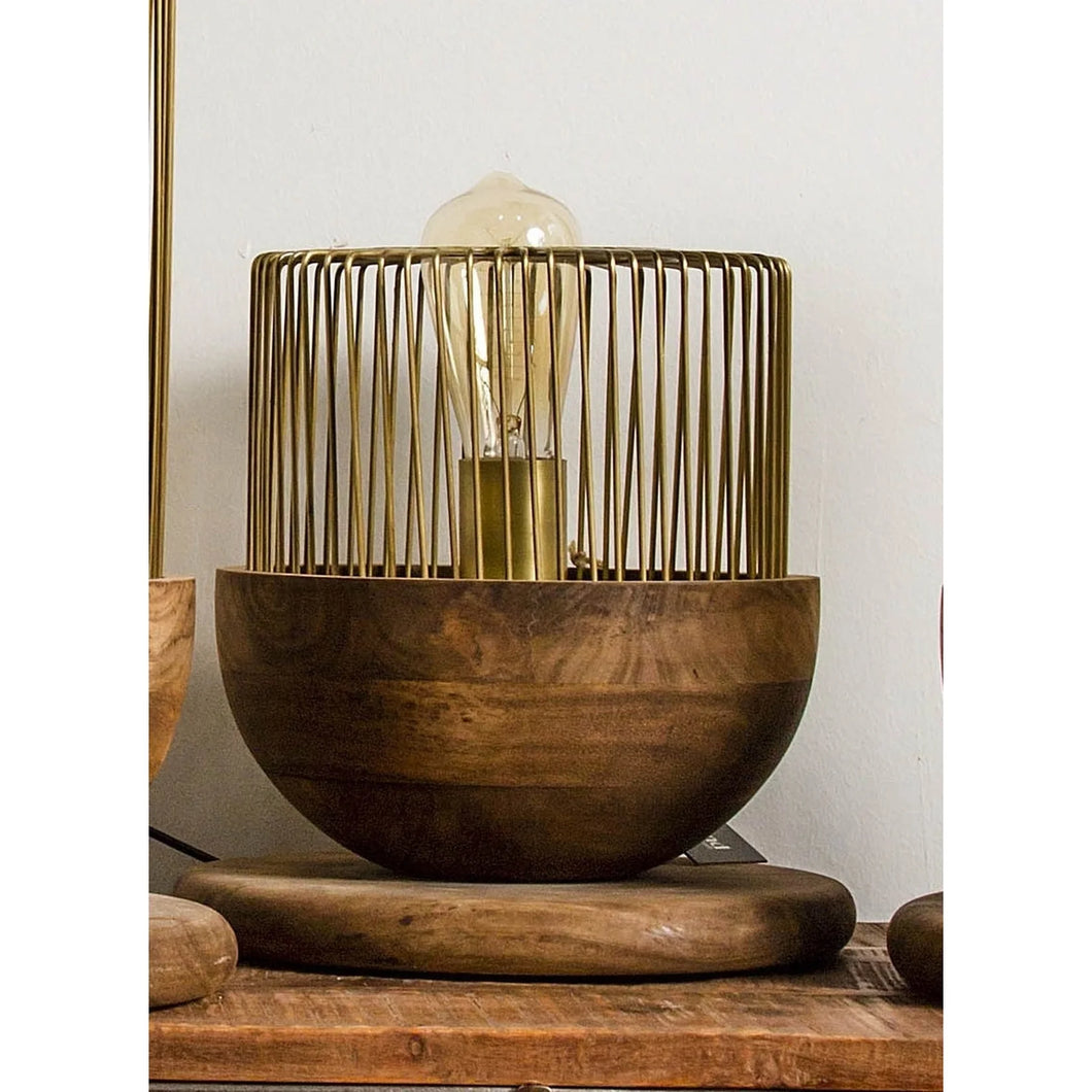 Wooden Caged Table Lamp (Only 1 Left!)