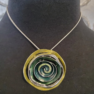 Green Spiral Necklace (Only 1 Left!)
