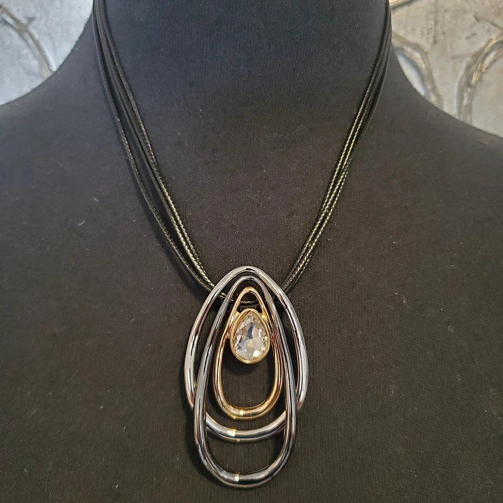 Rhinestone Rings Necklace (Only 1 Left!)