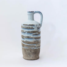 Load image into Gallery viewer, Tall Blue Jug-Like Ceramic Vase with Large Handle
