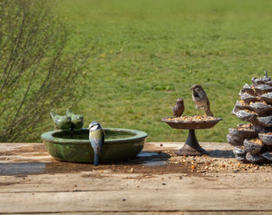 Ceramic Round Bird Bath (3 Colours)