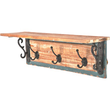 Load image into Gallery viewer, Wooden Wall Shelf With Hooks
