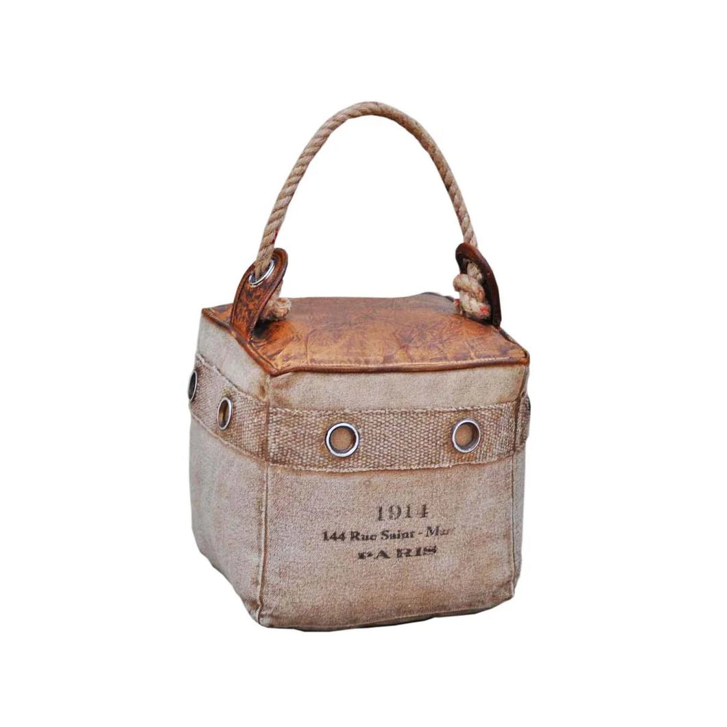 Canvas Leather Doorstop