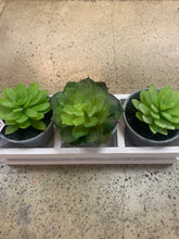 Load image into Gallery viewer, Fake Plant Set in Wooden Crate
