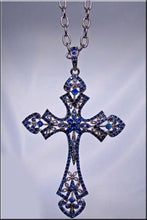 Load image into Gallery viewer, Dramatic Long Rhinestone Cross Necklace (Only 1 Left!)
