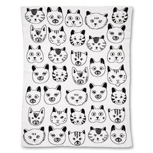 Load image into Gallery viewer, Cat Faces Cotton Throw (Only 1 Left!)

