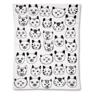 Cat Faces Cotton Throw (Only 1 Left!)