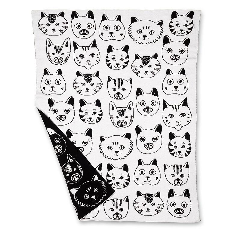 Cat Faces Cotton Throw (Only 1 Left!)