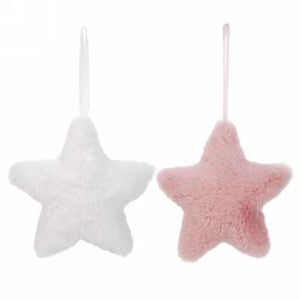 Faux Fur Star Ornaments (2 Colours)