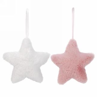 Faux Fur Star Ornaments (2 Colours)