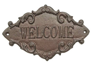 Cast Iron "Welcome" Plaque (Only 1 Left!)