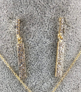 Rhinestone Dangle Earrings (Only 1 Pair Left!)