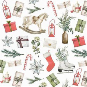 Assorted 20 Pack of Holiday Napkins (8 Designs)