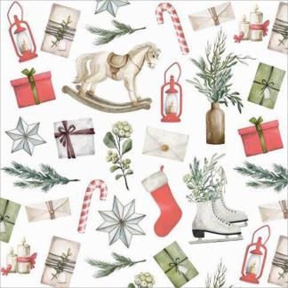 Assorted 20 Pack of Holiday Napkins (8 Designs)
