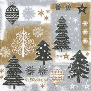 Assorted 20 Pack of Holiday Napkins (8 Designs)