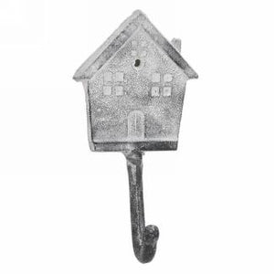 White Metal House Wall Hook