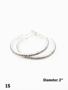 Rhinestone Hoop Earrings