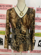 Load image into Gallery viewer, Tribal Printed V-Neck Top (Size S)
