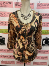 Load image into Gallery viewer, Feather &amp; Animal Print Cardigan (Size PXL)
