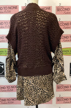 Load image into Gallery viewer, Allison Taylor Chocolate Crochet Cardigan (Size XL)
