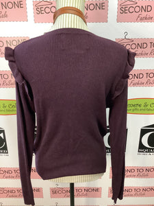 Forever 21+ Plum Ruffle Rib Top (Size 2X/3X)