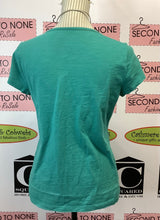 Load image into Gallery viewer, Bronze Studded Teal Top (Size S)
