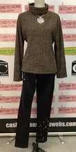Load image into Gallery viewer, Brown Speckled Turtleneck Sweater (Size L)
