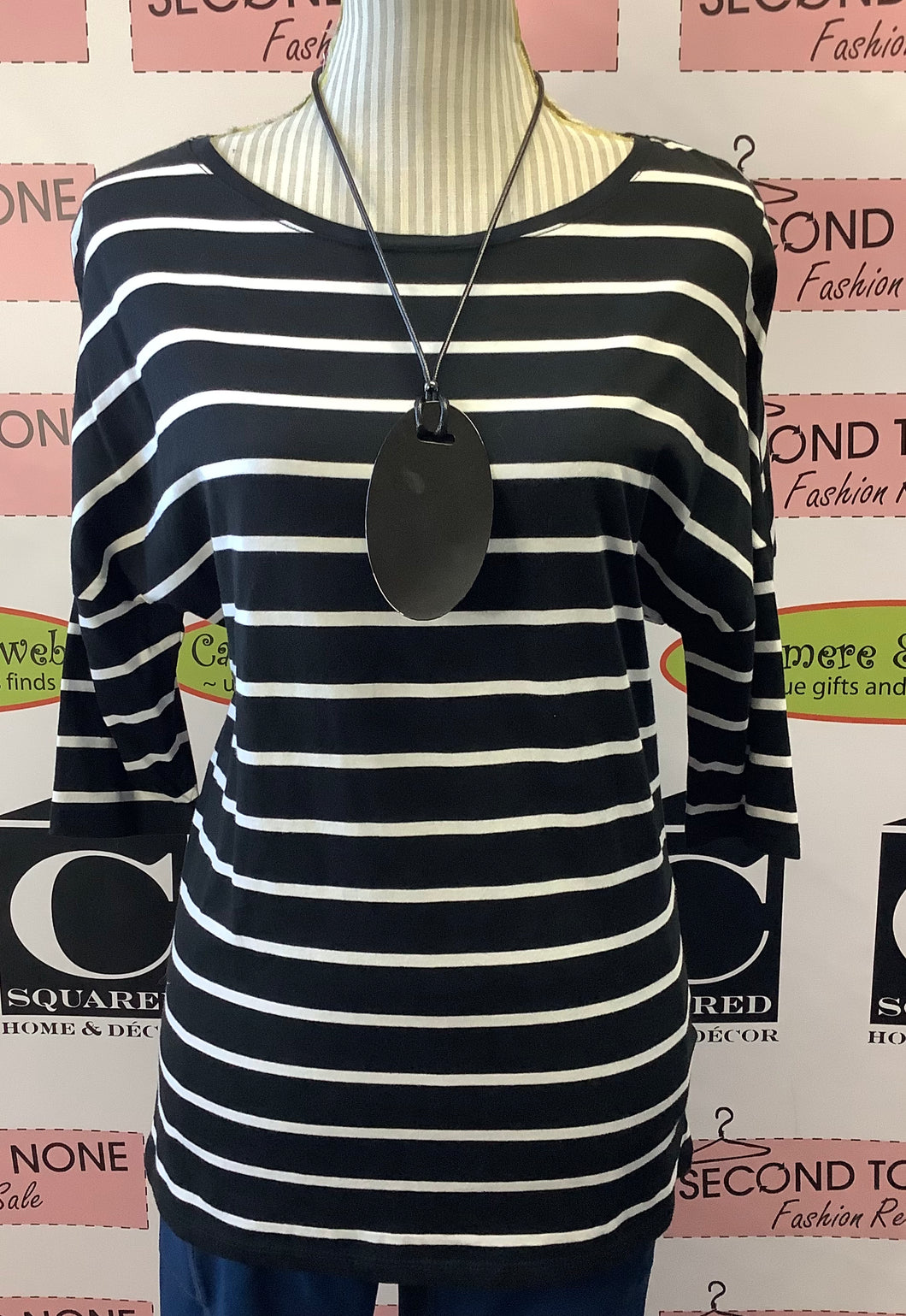 NWT Jacob B/W Striped Top (Size S)