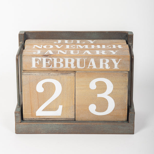 Wood & Metal Desk Calendar (Only 1 Left!)