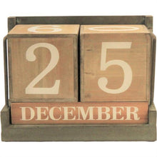 Load image into Gallery viewer, Wood &amp; Metal Desk Calendar (Only 1 Left!)
